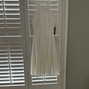 Lulu Elegant White Sleeveless Dress